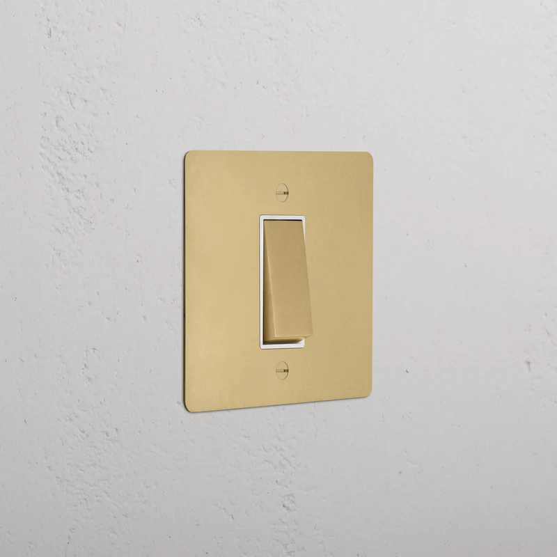 1G Two Way Rocker Switch - Antique Brass | White