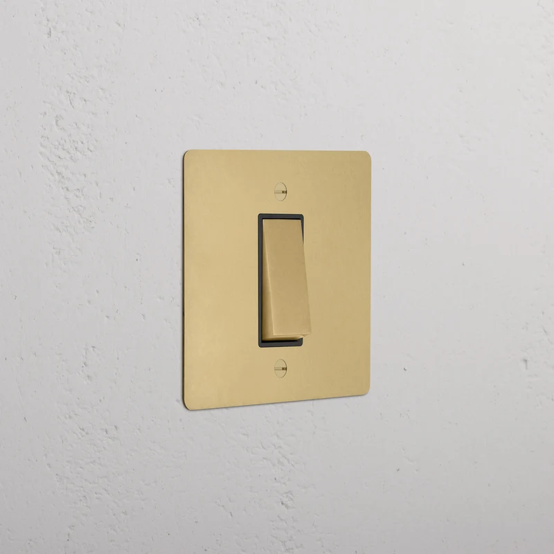 1G Two Way Rocker Switch - Antique Brass | Black