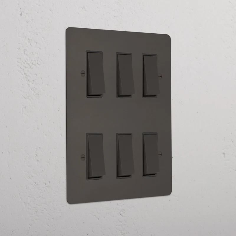 6G Two Way Rocker Switch - Bronze | Black