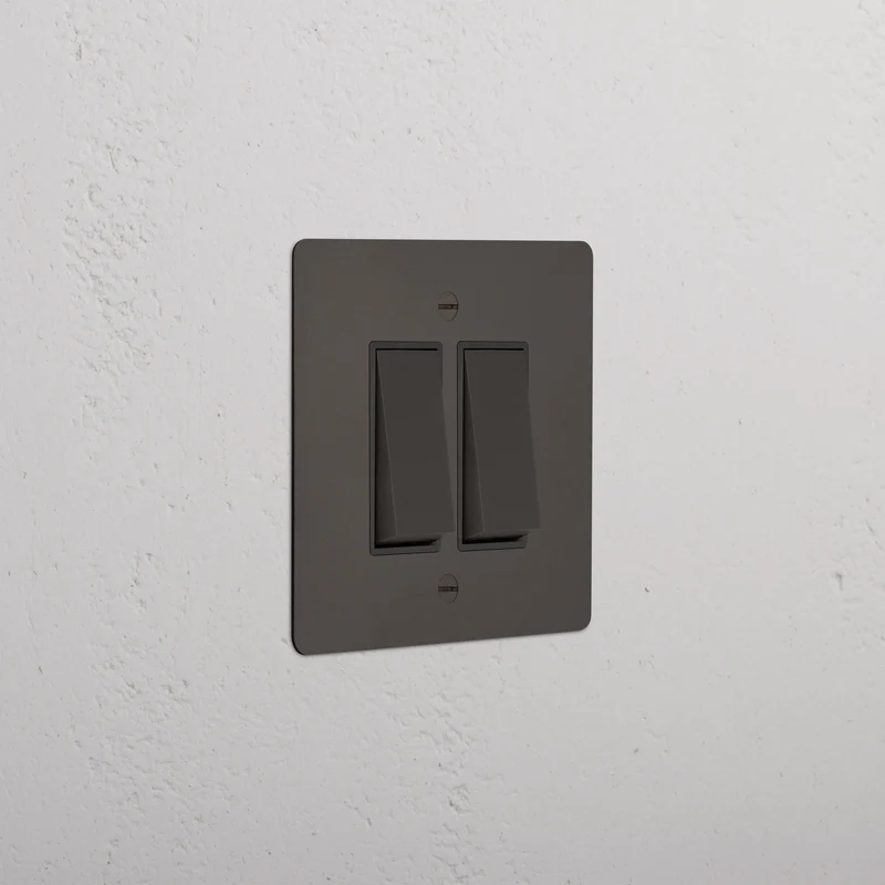 2G Two Way Rocker Switch - Bronze | Black
