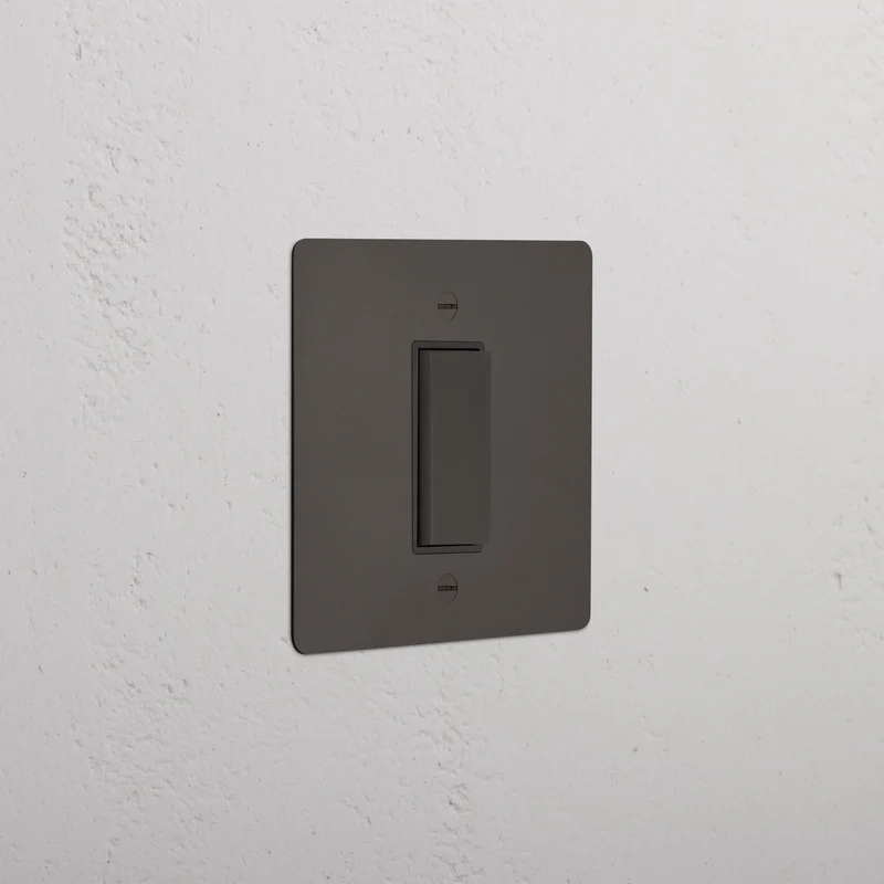 1G Centre Retractive Rocker Switch - Bronze | Black