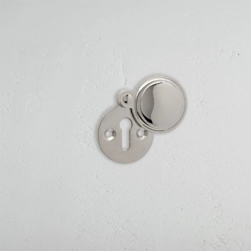 Canning Covered Key Escutcheon - Polished Nickel