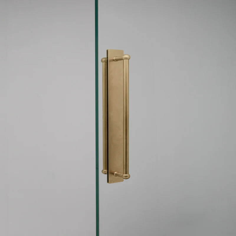 Harper Double Pull Handle with Plate 320mm - Antique Brass