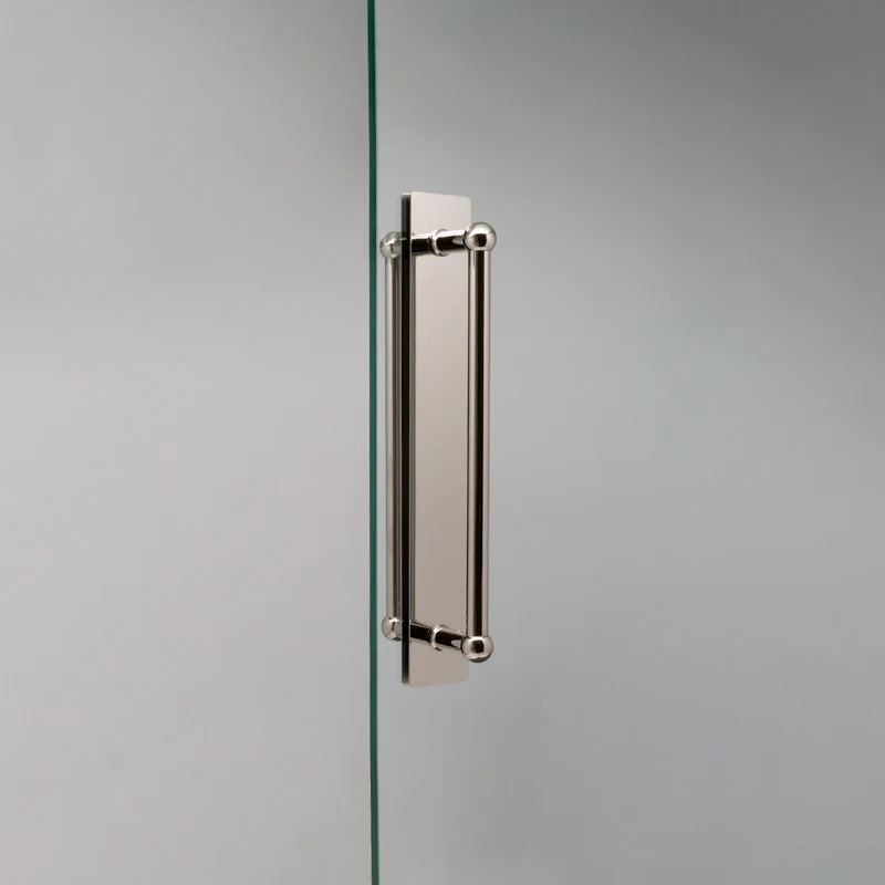 Harper Double Pull Handle with Plate 320mm - Polished Nickel
