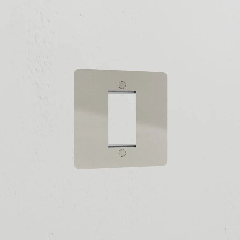 Single 25mm Module Plate - Polished Nickel