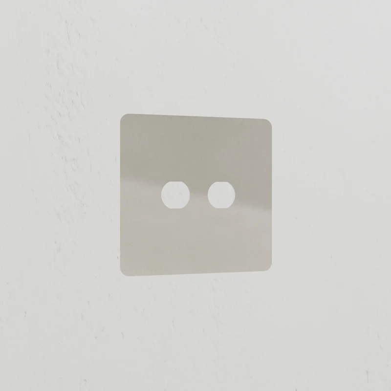 2G Switch Plate - Polished Nickel