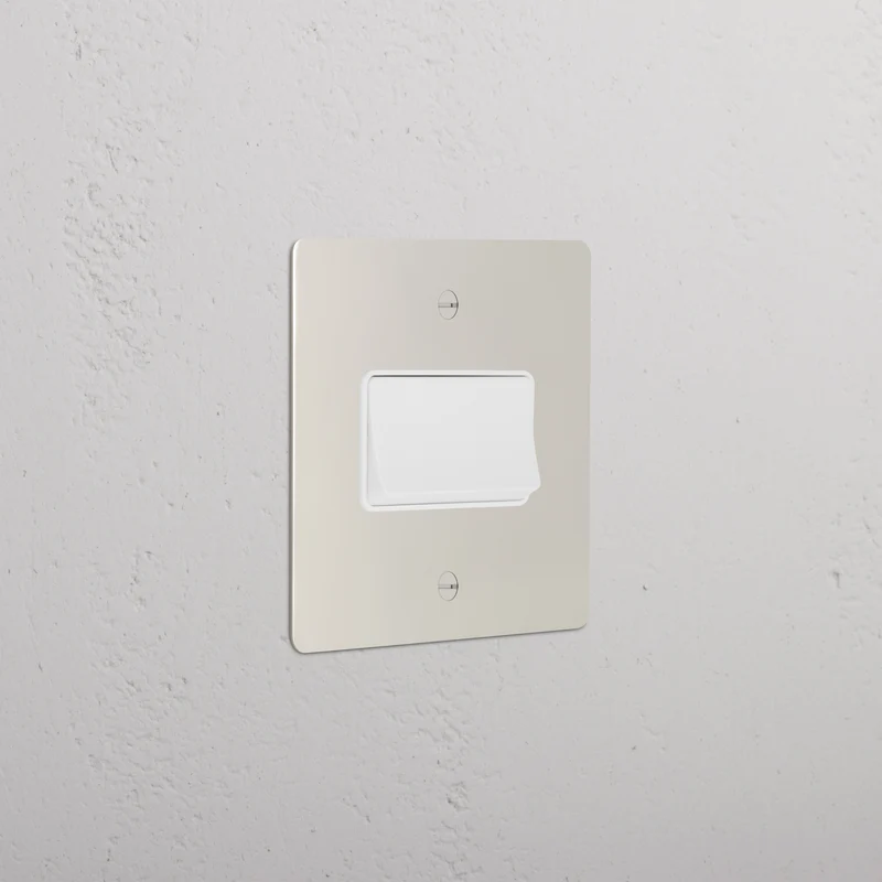 Single Fan Isolator Switch - Polished Nickel | White