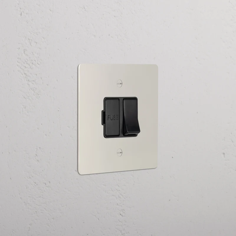 Single Switched Fused Spur (FCU) - Polished Nickel | Black