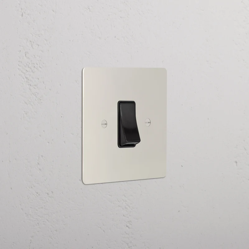 Single 45A Cooker Switch - Polished Nickel | Black