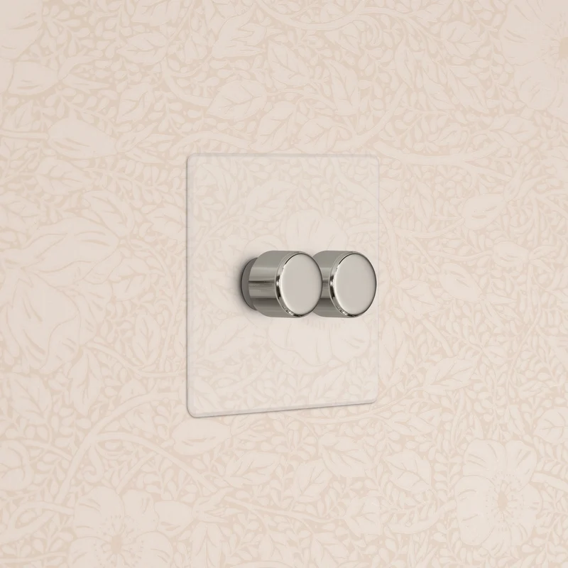 2G Two Way Dimmer Switch - Clear Polished Nickel