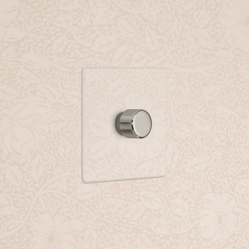 1G Two Way Dimmer Switch - Clear Polished Nickel