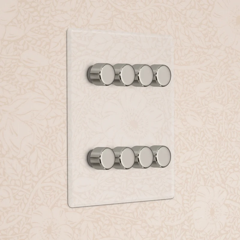 8G Two Way Dimmer Switch - Clear Polished Nickel