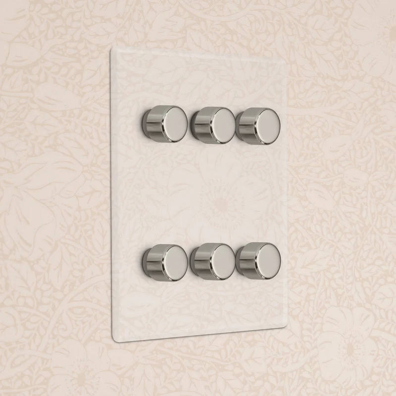 6G Two Way Dimmer Switch - Clear Polished Nickel