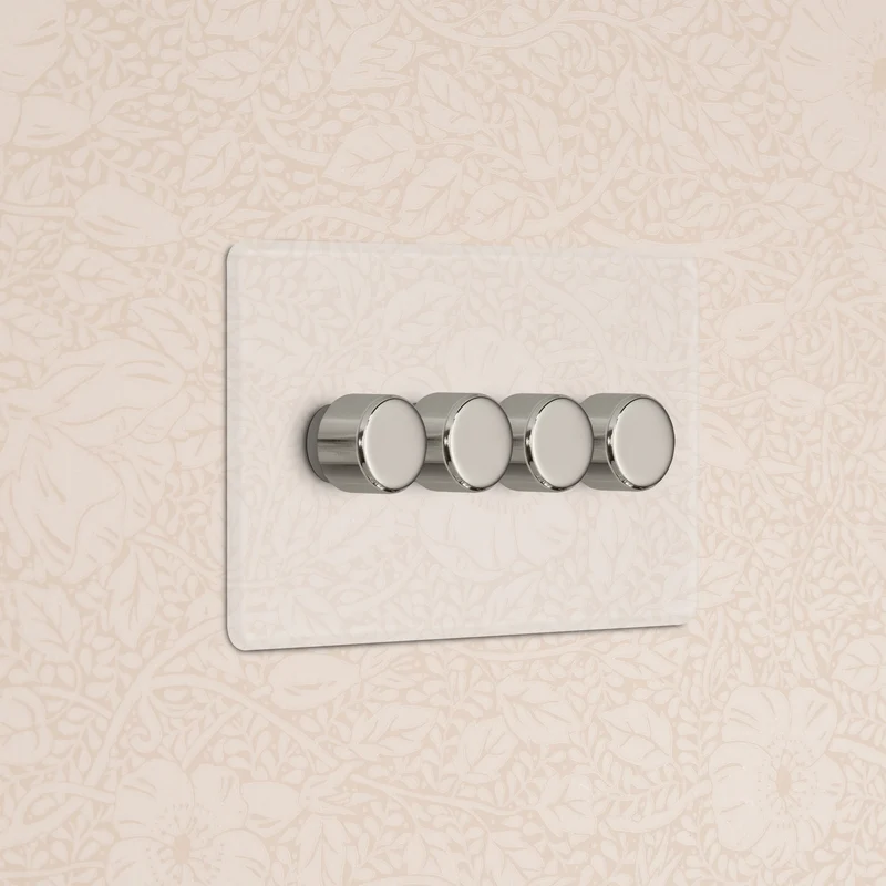 4G Two Way Dimmer Switch - Clear Polished Nickel