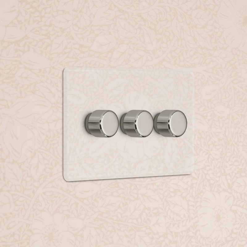 3G Two Way Dimmer Switch - Clear Polished Nickel