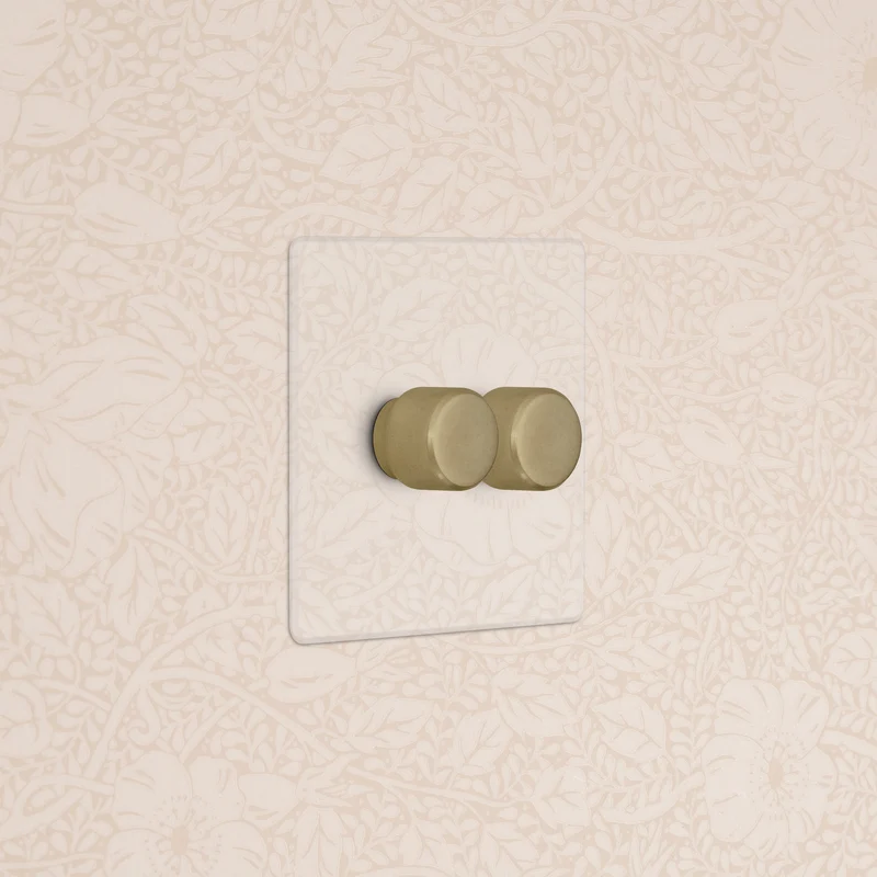 2G Two Way Dimmer Switch - Clear Antique Brass