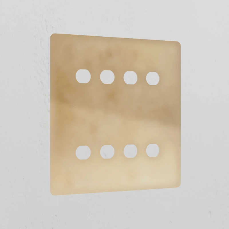 8G Switch Plate - Antique Brass