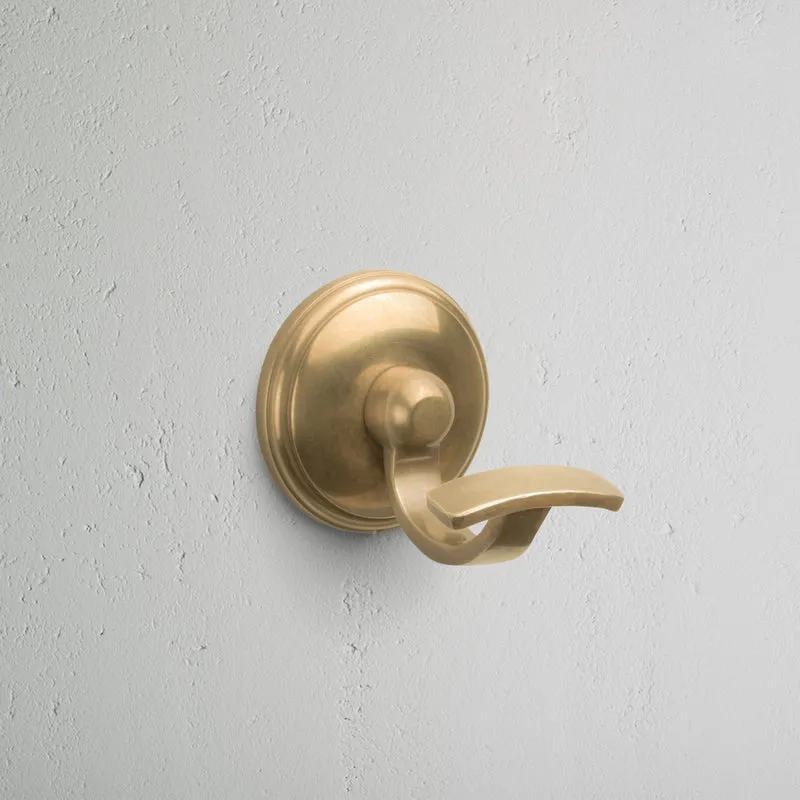 Portland Robe Hook – Antique Brass