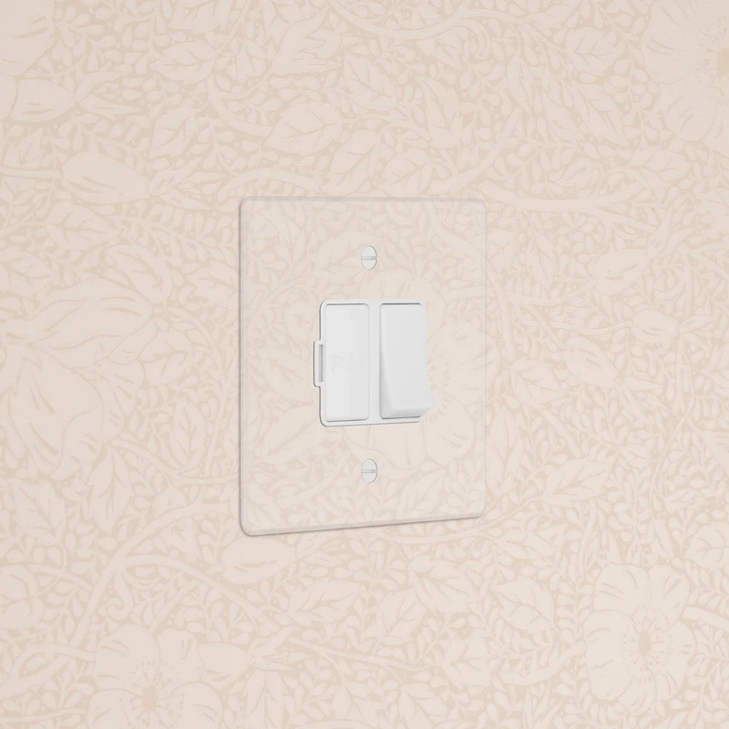 Single Switched Fused Spur (FCU) - Clear | White