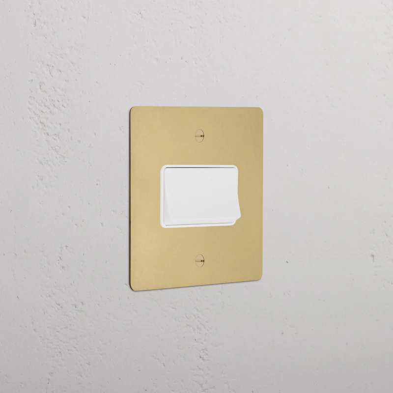 Single Fan Isolator Switch - Antique Brass | White