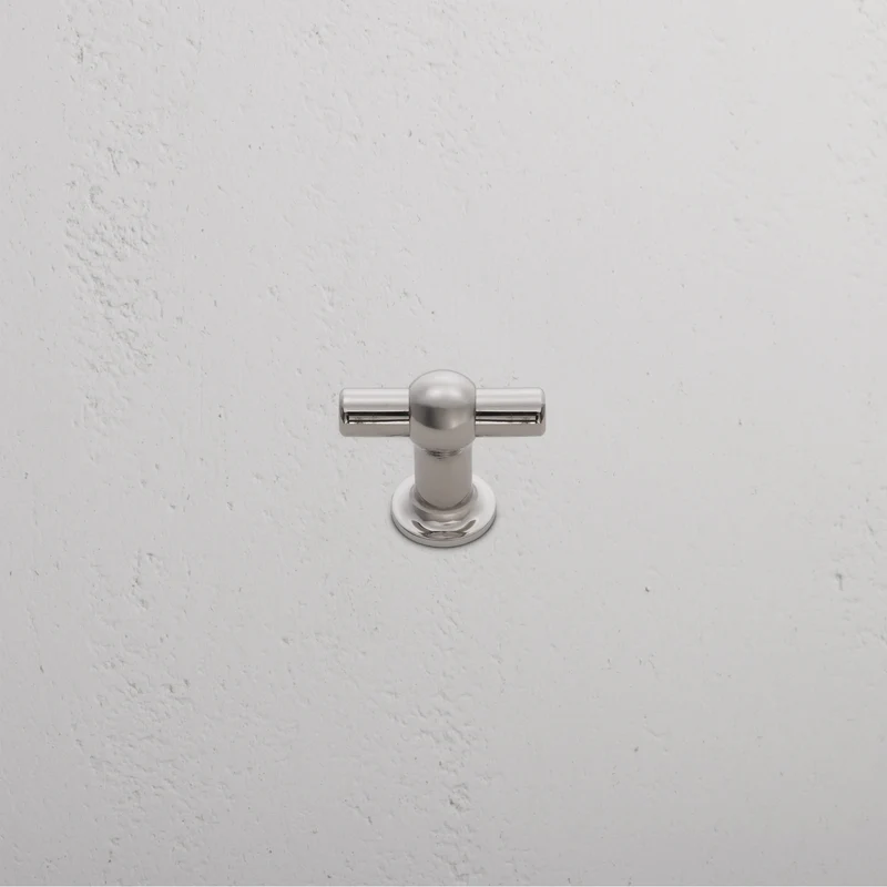 Harper T-Bar Cabinet Handle Small - Polished Nickel