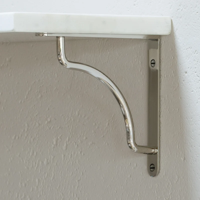 Kilburn Shelf Bracket 150mm - Polished Nickel