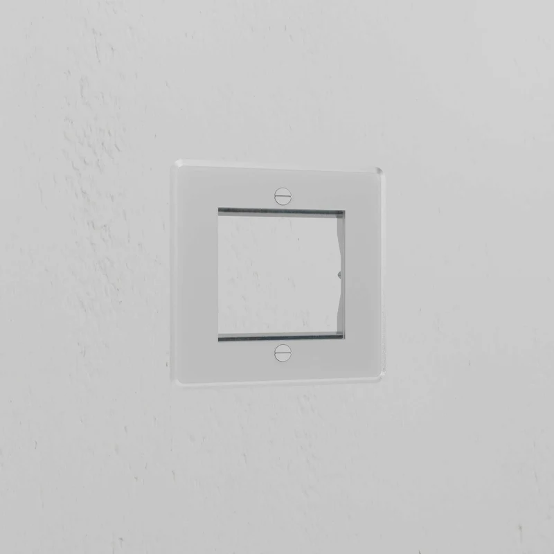1G 50mm Module Plate - Clear White