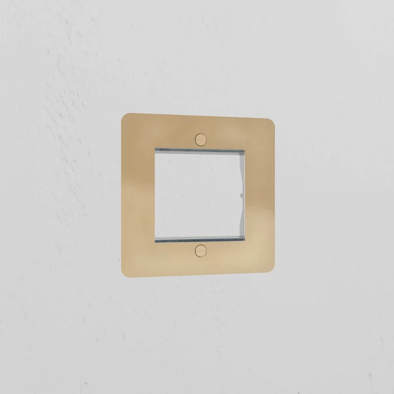Single 50mm Module Plate - Antique Brass