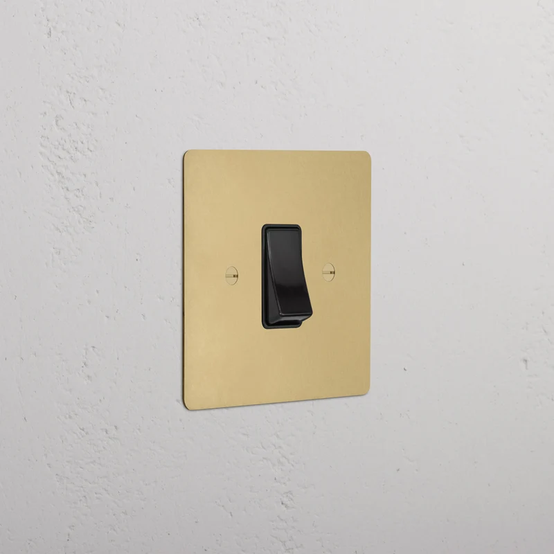 Single 45A Cooker Switch - Antique Brass | Black