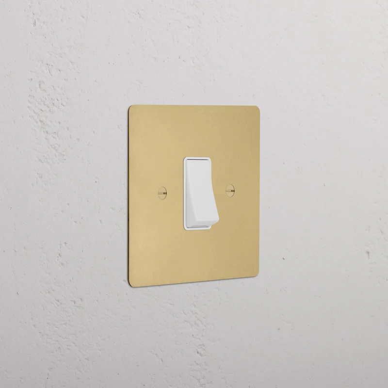 Single 45A Cooker Switch - Antique Brass | White