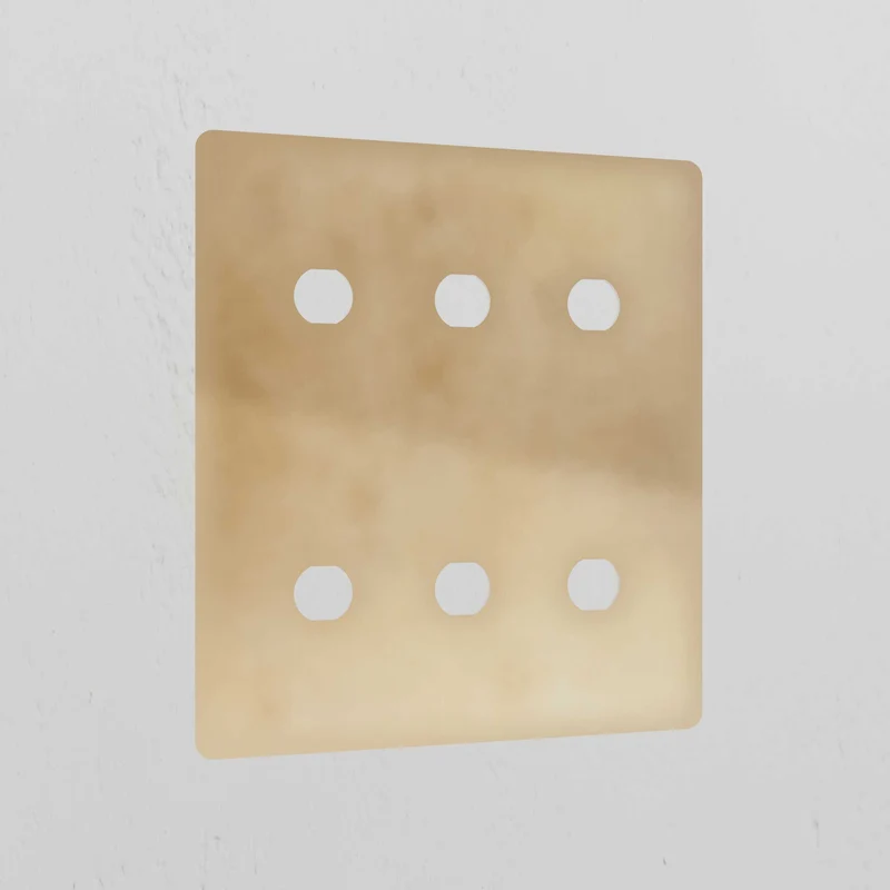 6G Switch Plate - Antique Brass