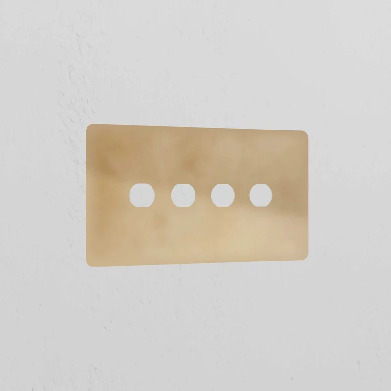4G Switch Plate - Antique Brass