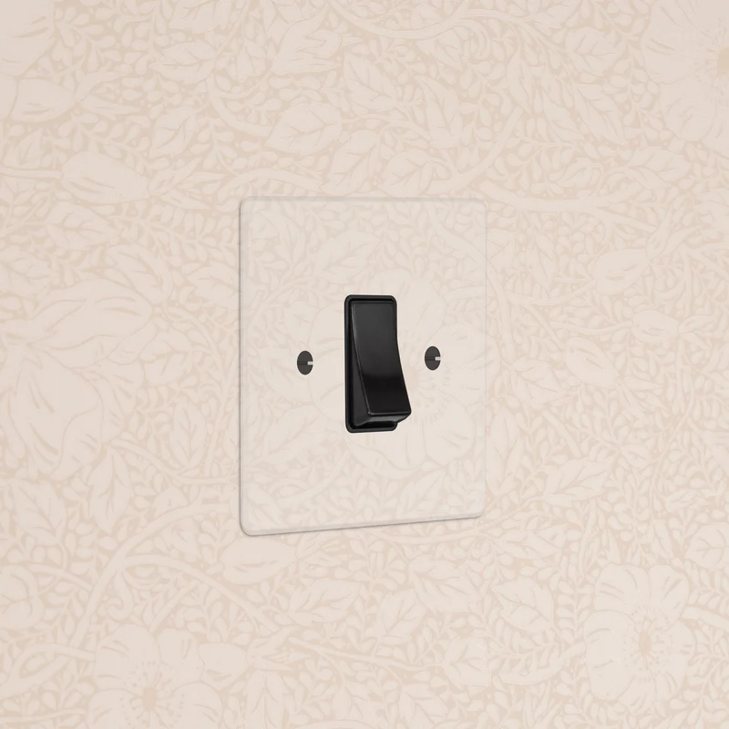 Single 45A Cooker Switch - Clear | Black