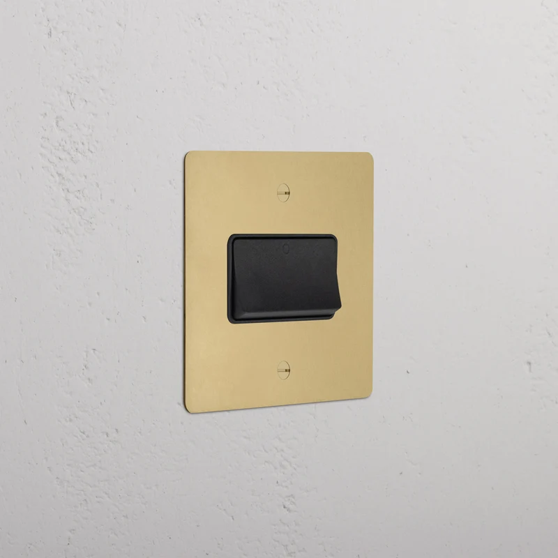 Single Fan Isolator Switch - Antique Brass | Black