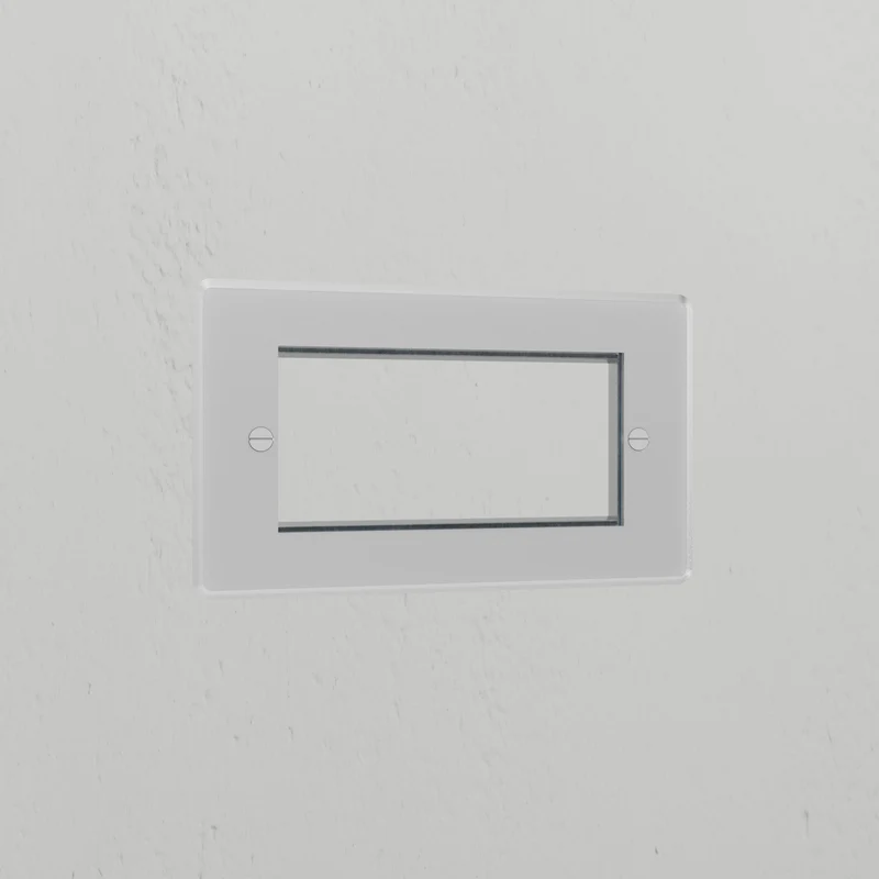 2G 100mm Module Plate - Clear White