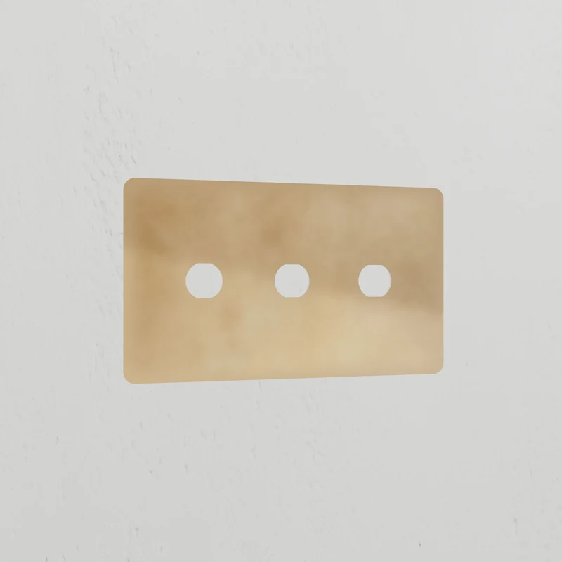 3G Switch Plate - Antique Brass