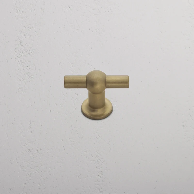 Harper T-Bar Cabinet Handle Medium - Antique Brass