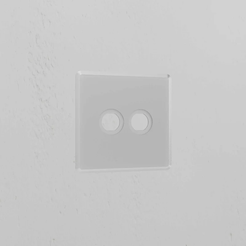 2G Switch Plate - Clear