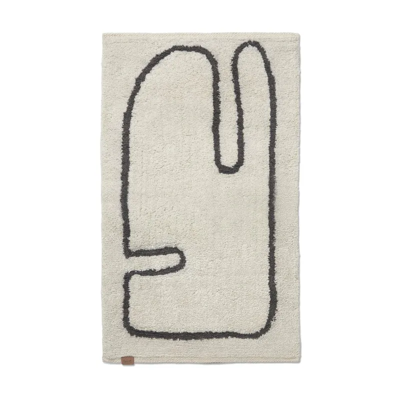 Lay Washable Mat - Off-white/Coffee