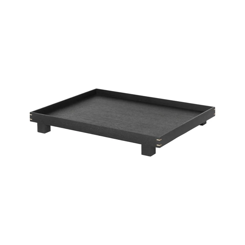 Bon Wooden Tray Large - Black Stained Oak
