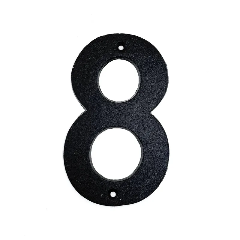 Fasadsiffra 8 i gjutjärn 16 cm