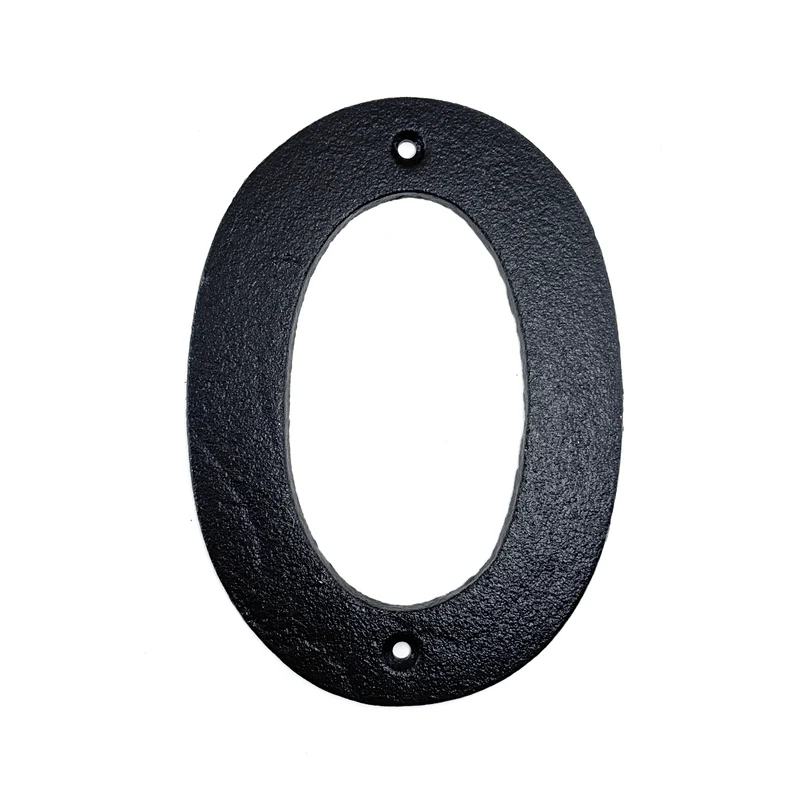 Fasadsiffra 0 i gjutjärn 16 cm
