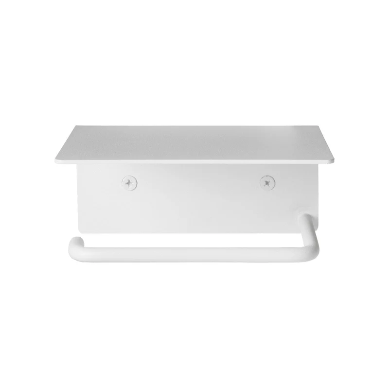 Dora Toilet Paper Holder w/ Shelf - White