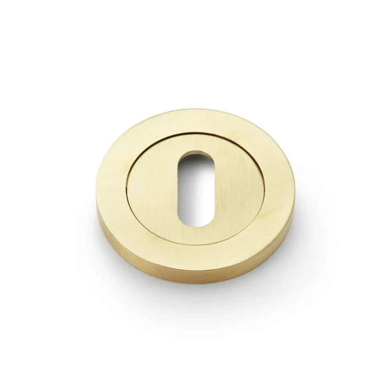 AW Oval | Nyckelskylt i Borstad Mässing med Lack (1 Sæt)
