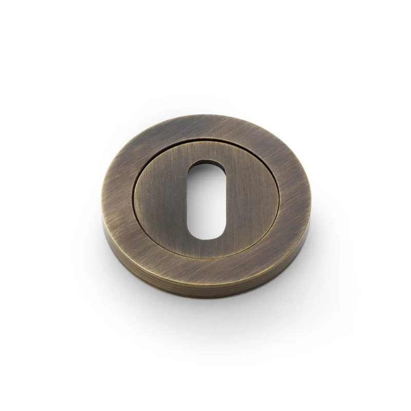 AW Oval | Nyckelskylt i Antik Mässing (1 Sæt - Passar Bara Till Spitfire Hammered Dörrhandtaget)
