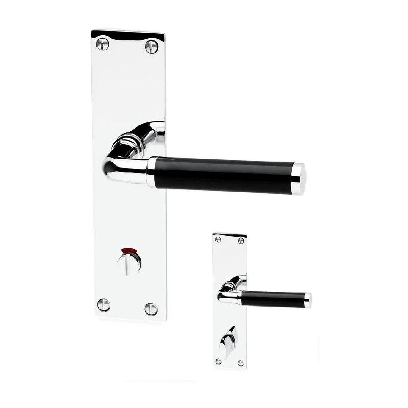 Trycke 383 inkl långskylt WC svart/krom SB