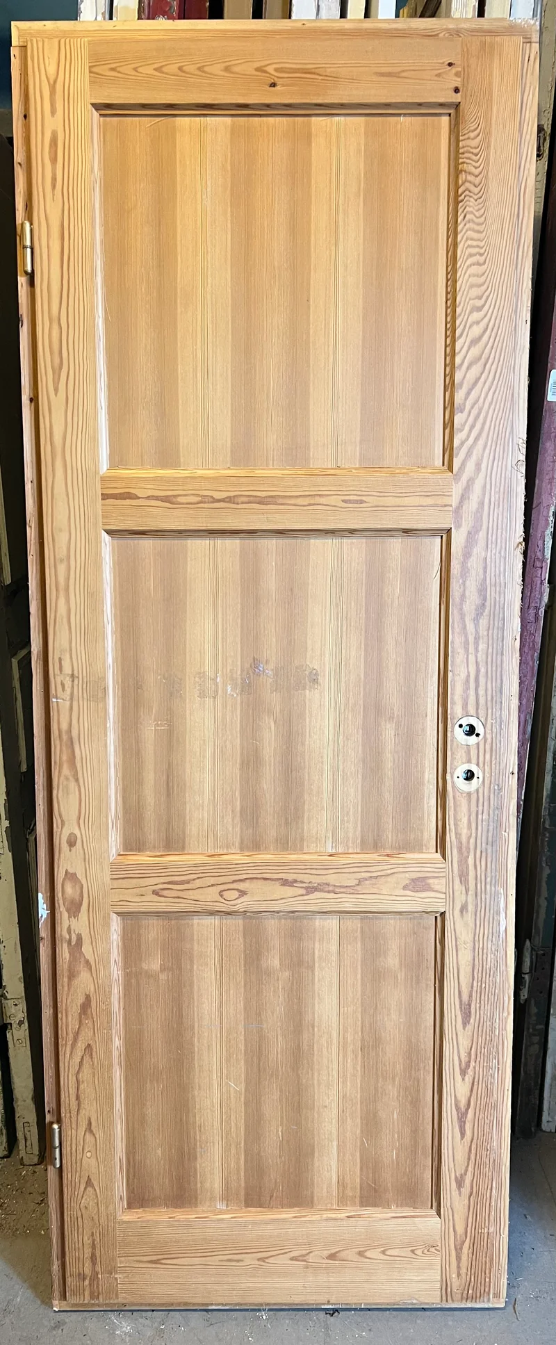 Spegeldörr med karm 79x210 3-sp