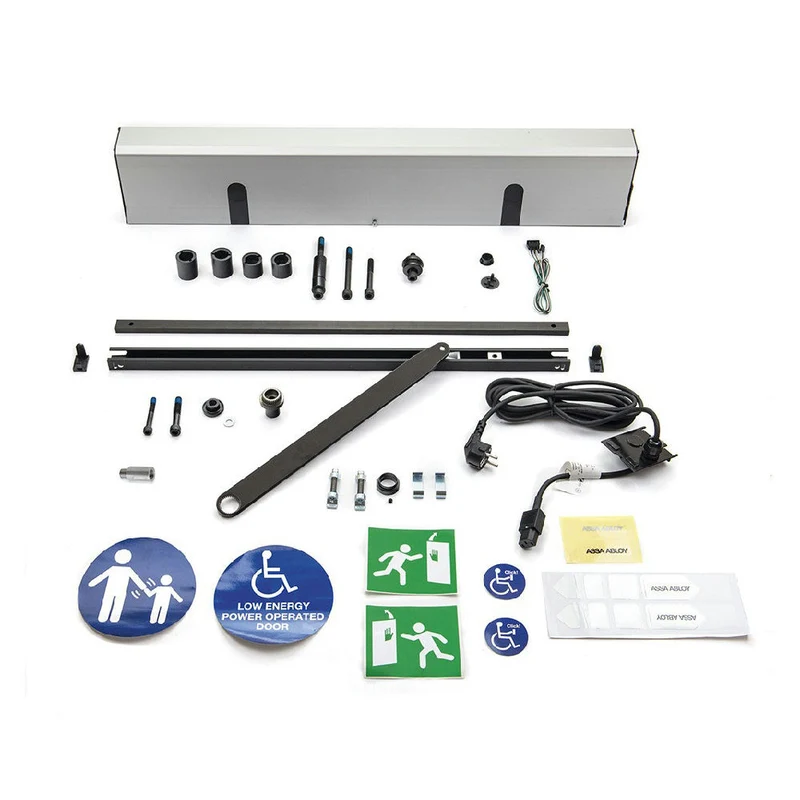 Dörrautomatik SW300 dragande glidarm kpl silver/svart