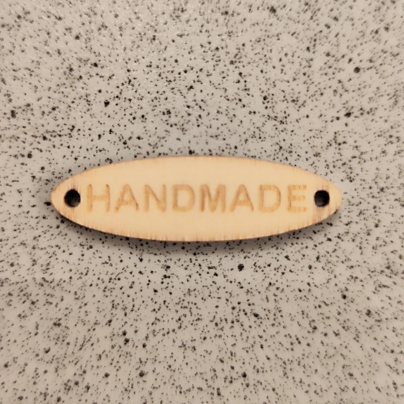 Wooden tags Handmade Oval