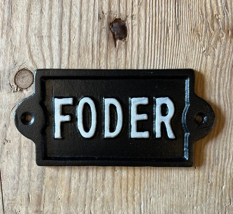 Gjutjärnsskylt Foder